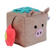 Cubo Interativo Linho Porco 